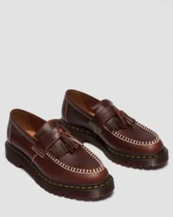 Adrian Orleans Leather Tassel -loaferit in Ruskea