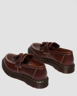 Adrian Orleans Leather Tassel -loaferit in Ruskea