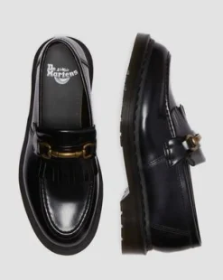 Adrian Snaffle Smooth Leather -tupsuloaferit in Musta