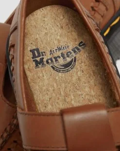 Adrian T-Bar Woven Leather Mary Jane -kengät in British Tan