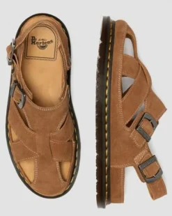 Archive Fisherman Suede -sandaalit in Vaalea Kellanruskea