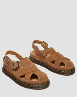Archive Fisherman Suede -sandaalit in Vaalea Kellanruskea