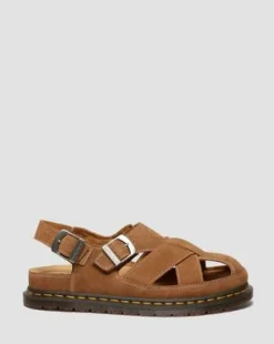 Archive Fisherman Suede -sandaalit in Vaalea Kellanruskea