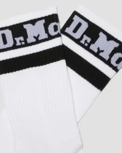 Athletic Logo Organic Cotton Blend -sukat in Valkoinen