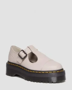 Bethan Pisa Leather Platform Mary Jane -kengät in Vintage Taupe
