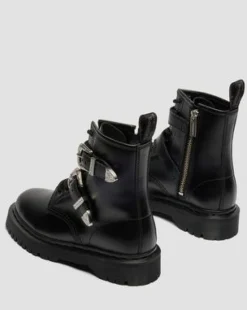 1460 Bex Western Buckle Leather -maiharit in Musta