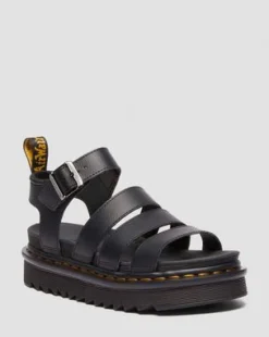 Blaire Athena Leather Strap -sandaalit in Musta