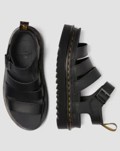 Blaire Athena Leather Strap -sandaalit in Musta