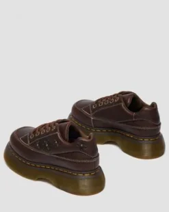 Buzz 5-Eye Flower Grizzly Leather -kengät in Tummanruskea