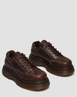 Buzz 5-Eye Grizzly Leather -kengät in Tummanruskea