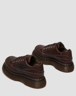 Buzz 5-Eye Grizzly Leather -kengät in Tummanruskea