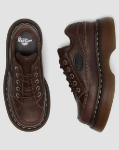 Buzz 5-Eye Grizzly Leather -kengät in Tummanruskea