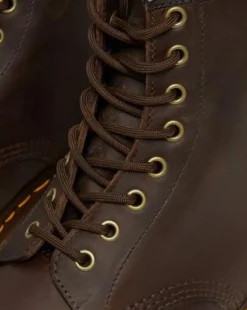 1460 Crazy Horse Leather Lace Up Boots in Ruskea