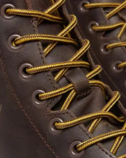 Crewson Leather Lace Up -maiharit in Tummanruskea