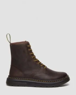 Crewson Leather Lace Up -maiharit in Tummanruskea