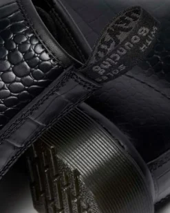 1460 Croc Emboss Leather -maiharit in Musta