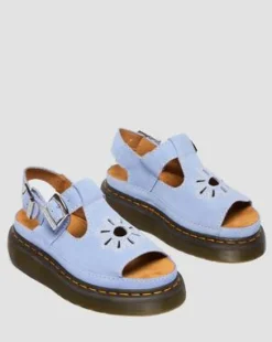Dunnet Flower Buttersoft Leather -sandaalit in Cornflower Blue