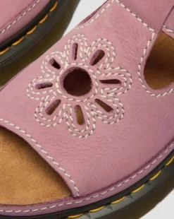 Dunnet Flower Nubuck Platform -sandaalit in Dusty Rose Pink