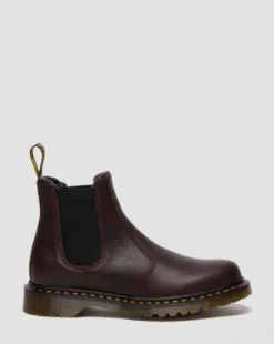2976 Faux Fur Lined Grizzly Leather Chelsea -nilkkurit in Tummanruskea