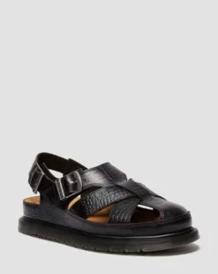 Fisherman Crocodile Analine Leather -sandaalit in Tummanruskea