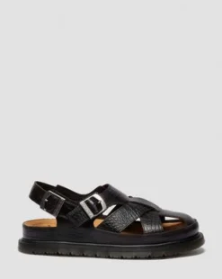 Fisherman Crocodile Analine Leather -sandaalit in Tummanruskea