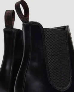 Flora Smooth Leather Chelsea-nilkkurit in Musta