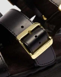 Gryphon Atlas Leather Gladiator -sandaalit in Musta