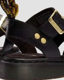 Gryphon Atlas Leather Gladiator -sandaalit in Musta