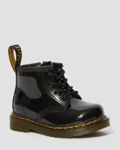 Infant 1460 Patent Leather Lace Up -maiharit in Musta