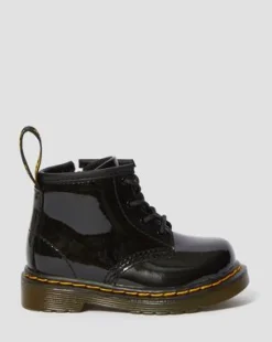 Infant 1460 Patent Leather Lace Up -maiharit in Musta