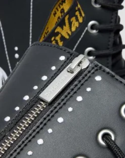 Jadon Hi Solar Flare Reclaimed Leather Platform-maiharit in Musta & Valkoinen