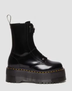 Jetta Hi Max Buttero Leather Platform -maiharit in Musta