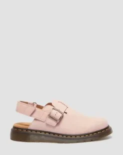 Jorge Ii Nubuck Leather Mules in Puuteripinkki