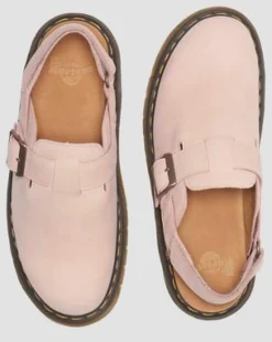 Jorge Ii Nubuck Leather Mules in Puuteripinkki