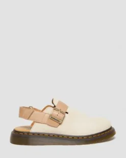 Jorge II Suede & Leather Slingback -lipokkaat in Paperinbeige