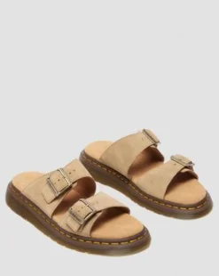 Josef Suede Slide -sandaalit in Gyldenbrun