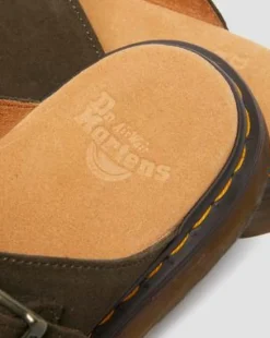 Josef Suede Slide -sandaalit in Oliivi Vihreä