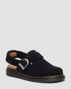Junior Jorgie Suede Mules in Musta