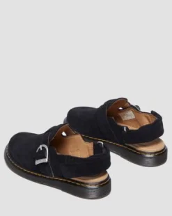 Junior Jorgie Suede Mules in Musta