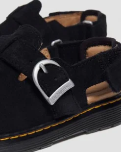 Junior Jorgie Suede Mules in Musta