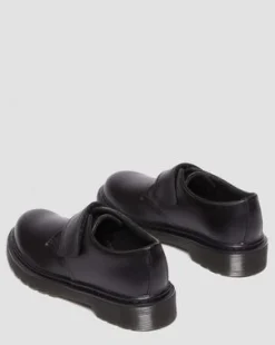 Junior Kamron Leather Strap Velcro Oxford -kengät in Musta