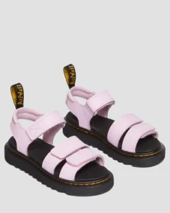 Junior Klaire Athena Leather Strap Velcro -sandaalit in Vaaleanrose