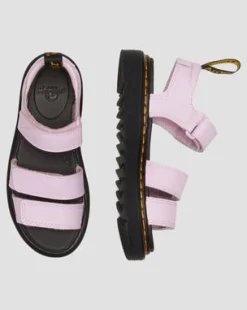 Junior Klaire Athena Leather Strap Velcro -sandaalit in Vaaleanrose