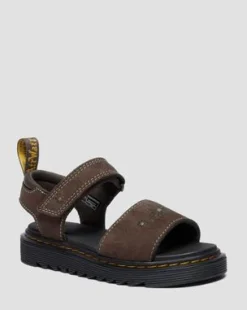 Junior Marlowe Flower Nubuck Strap -sandaalit in Tummanruskea