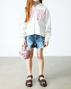 Junior Marlowe Flower Nubuck Strap -sandaalit in Tummanruskea