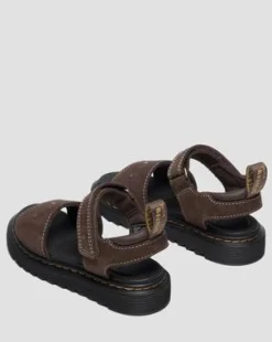Junior Marlowe Flower Nubuck Strap -sandaalit in Tummanruskea