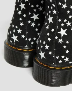 Junior 1460 Pascal Star Suede Lace Up Boots in Musta