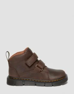 Junior Raffe Easy-On Leather -maiharit in Tummanruskea