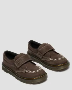 Junior Raffe Strap Tumbled Nubuck Strap -kengät in Tummanruskea