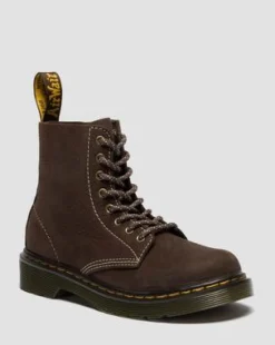 Junior 1460 Tumbled Nubuck -maiharit in Tummanruskea